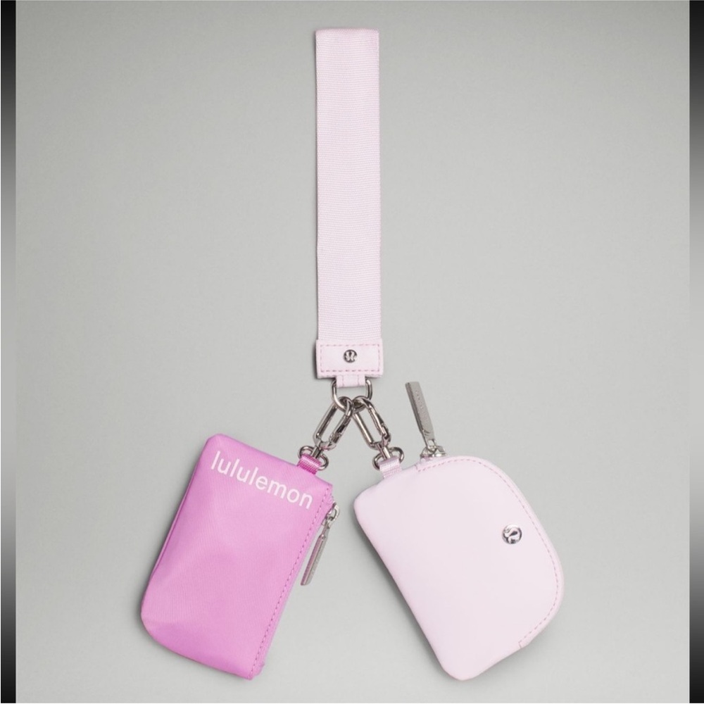 Lululemon Dual Pouch Wristlet - Dahlia Mauve / Meadowsweet Pink